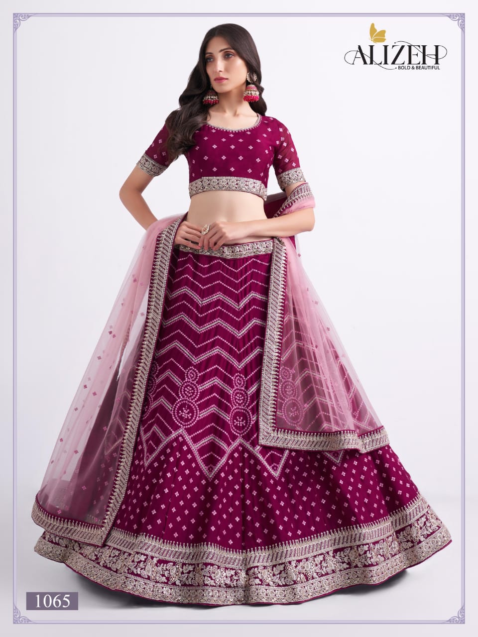 Premium Silk Georgette Wedding Wear Lehenga Choli - Image 2