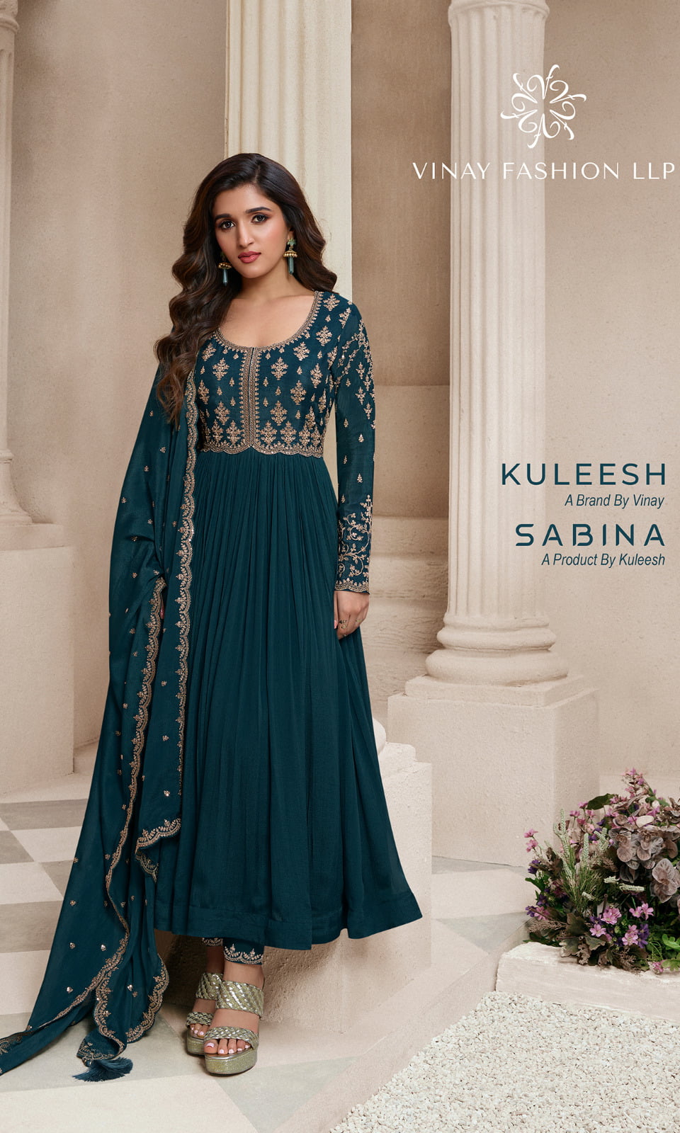 Festive Wear Designer Anarkali Suit Kuleesh Sabina - Image 6