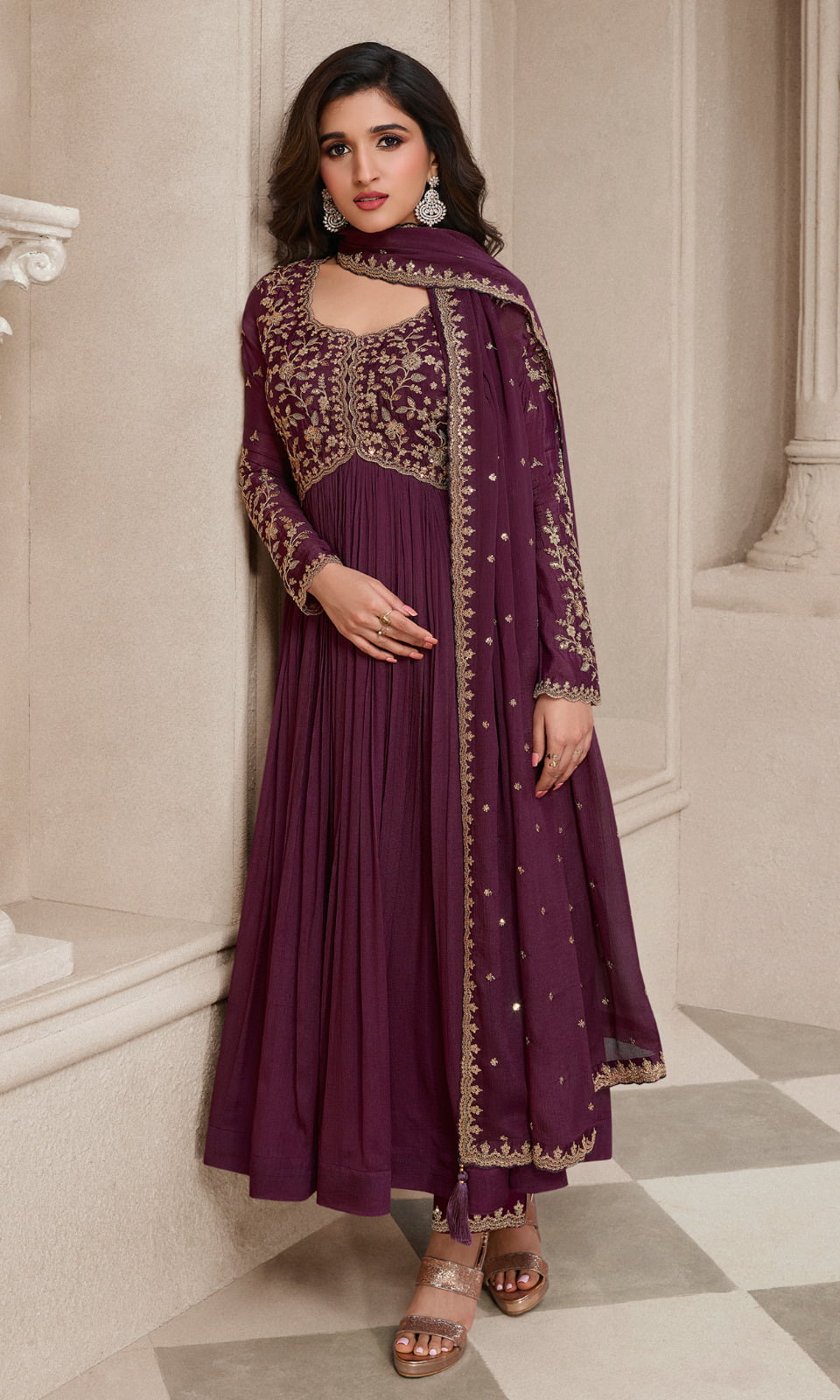 Festive Wear Designer Anarkali Suit Kuleesh Sabina - Image 5