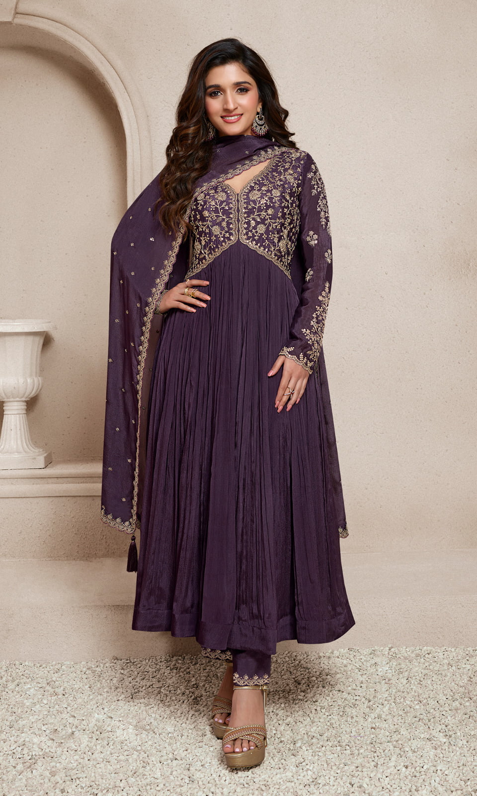Festive Wear Designer Anarkali Suit Kuleesh Sabina - Image 3