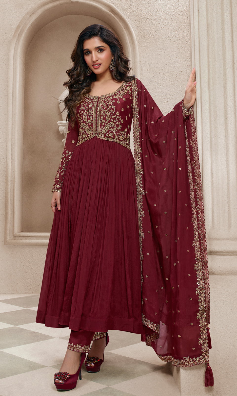 Festive Wear Designer Anarkali Suit Kuleesh Sabina - Image 2