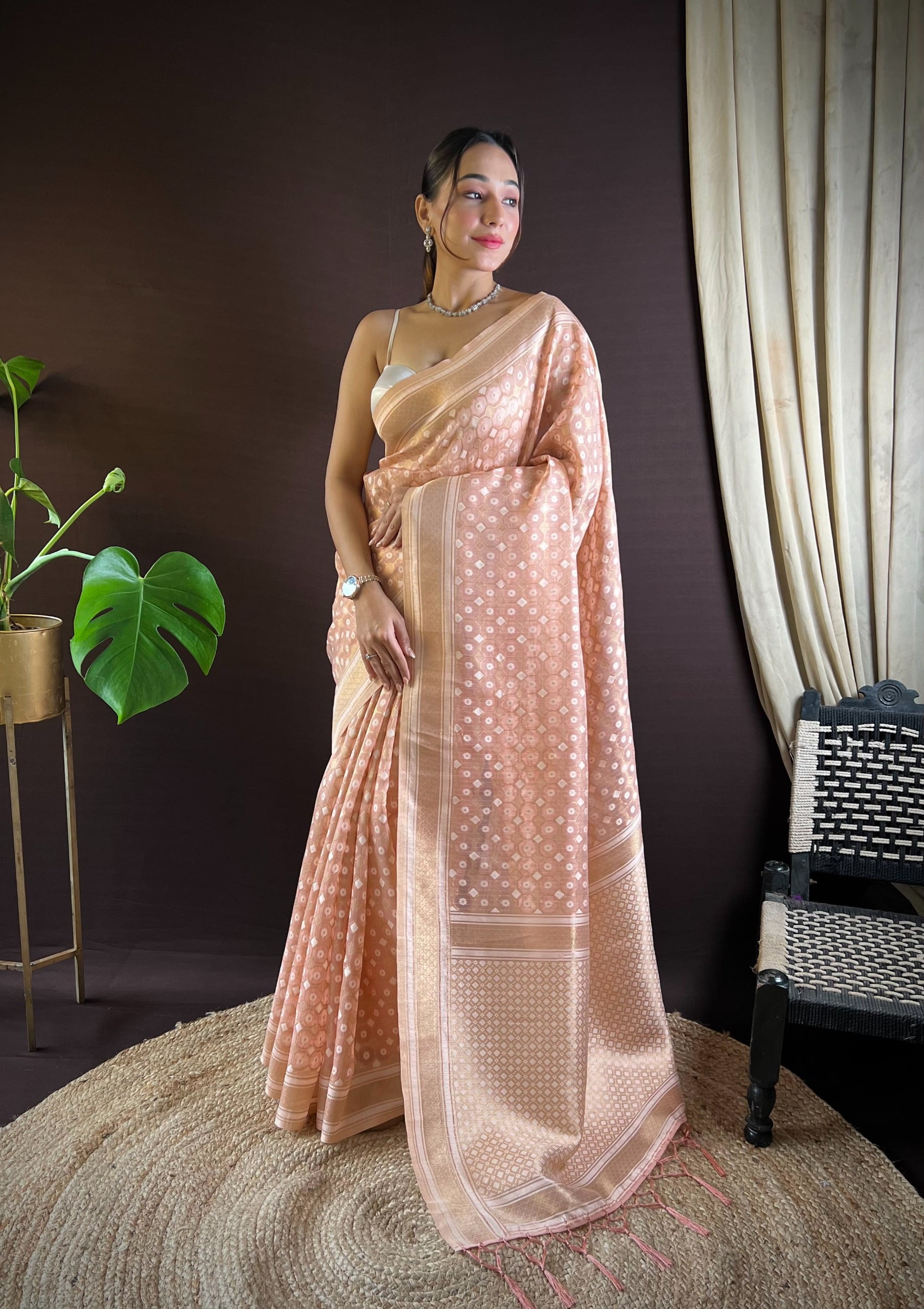 Kicha Silk Fancy Saree With Zari Work