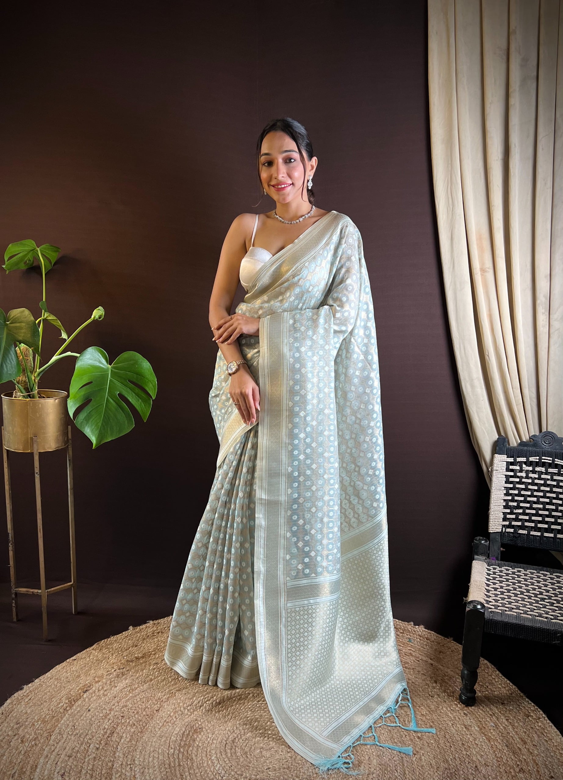 Kicha Silk Fancy Saree With Zari Work - Image 4