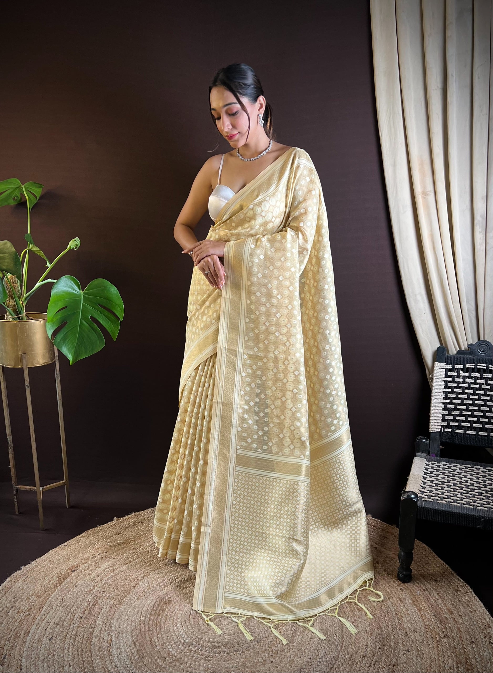 Kicha Silk Fancy Saree With Zari Work - Image 3