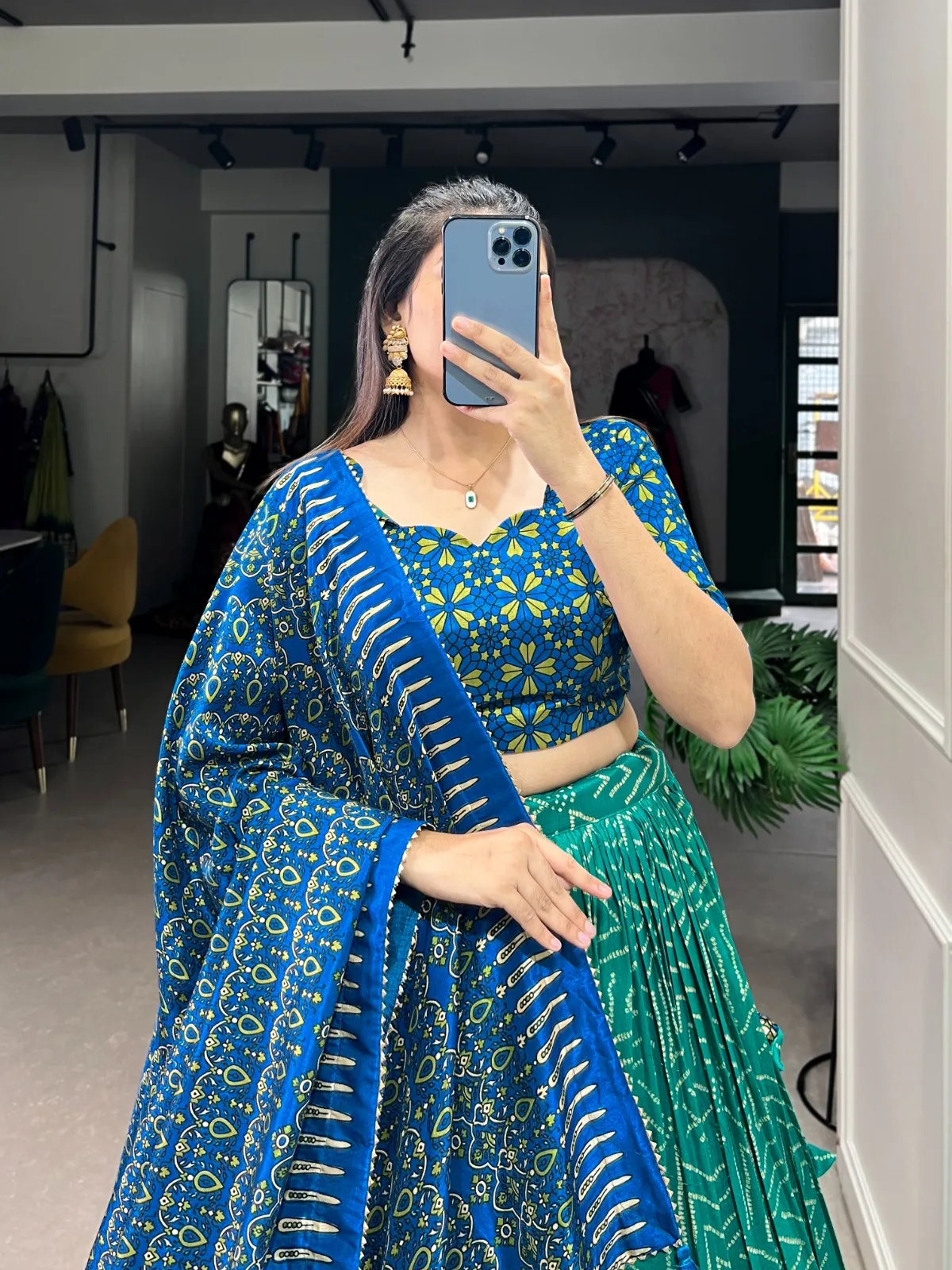 Ajrakh Printed Navratri Chaniya Choli