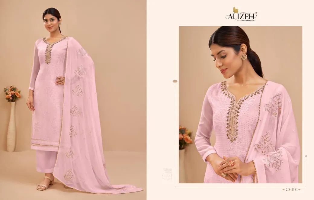 Big Size Wedding Wear Straight Ethnic Salwar Suit Alizeh Murad vol9 - Image 4