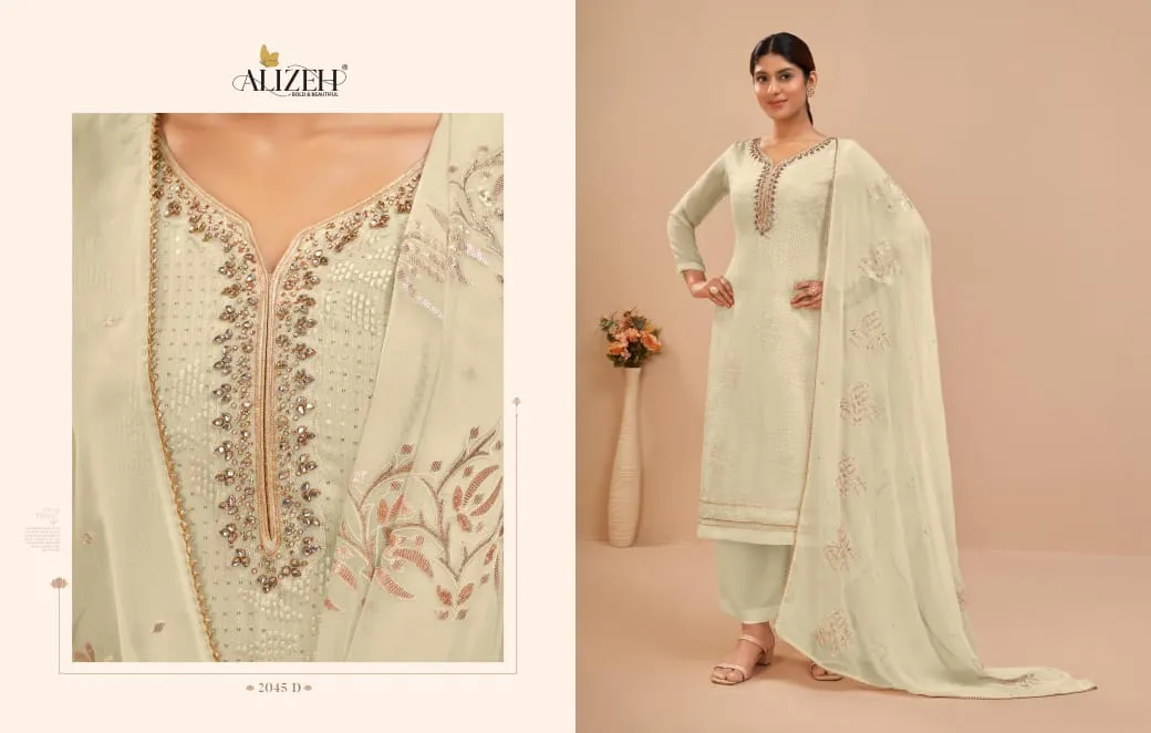 Big Size Wedding Wear Straight Ethnic Salwar Suit Alizeh Murad vol9 - Image 5