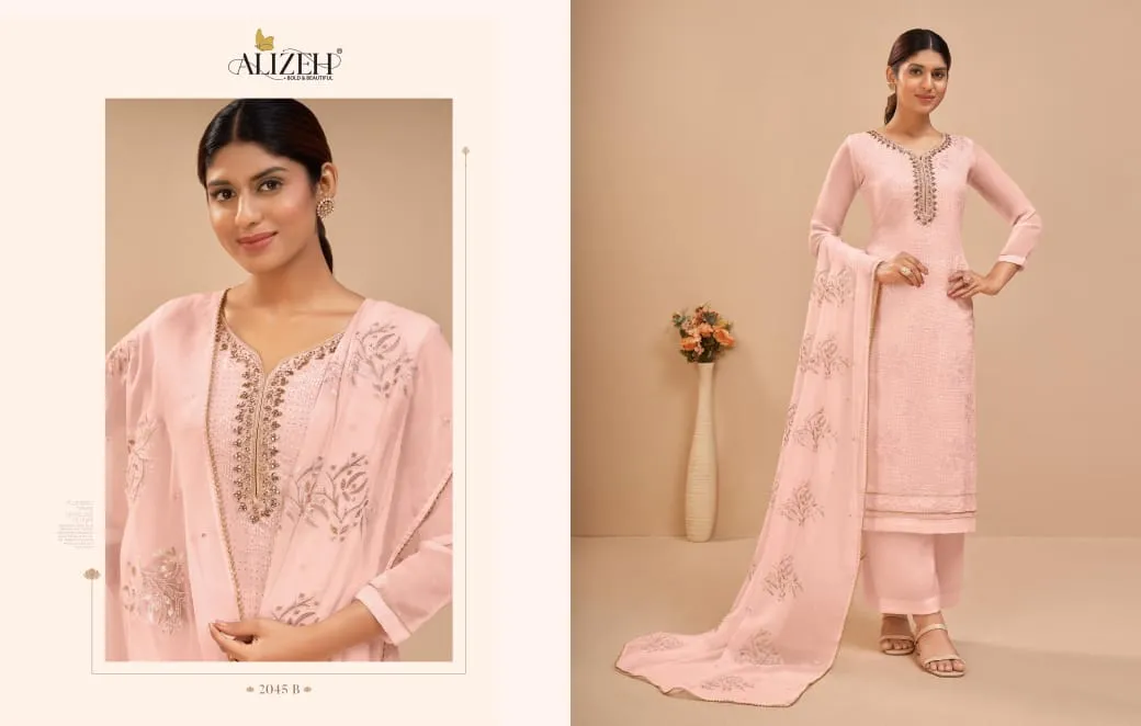 Big Size Wedding Wear Straight Ethnic Salwar Suit Alizeh Murad vol9 - Image 6