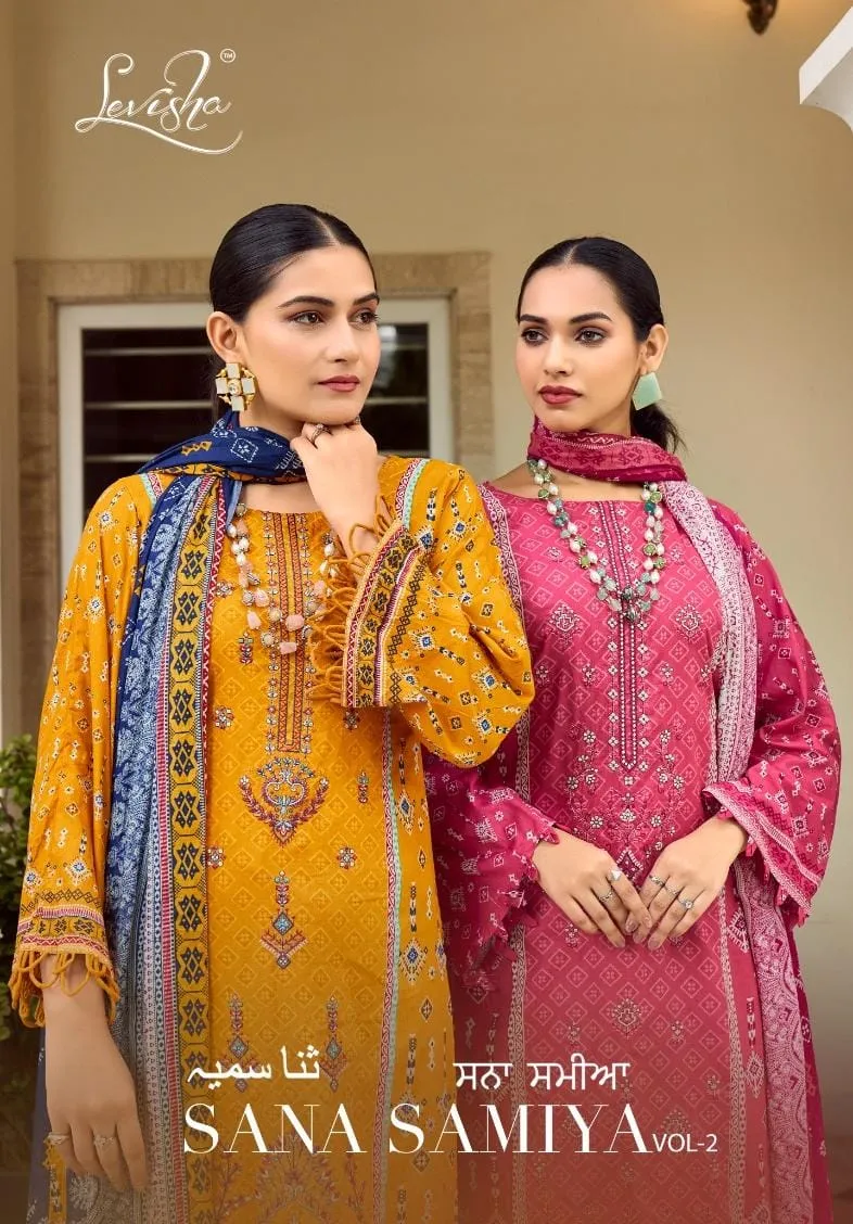 Cotton Printed Self Embroidery Suit Levisha Sana Samiya Vol-2