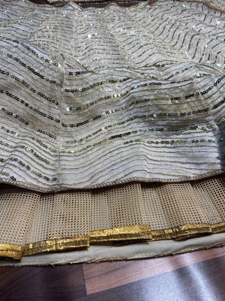 Creme Designer Party Wear Lehenga Choli - Image 3