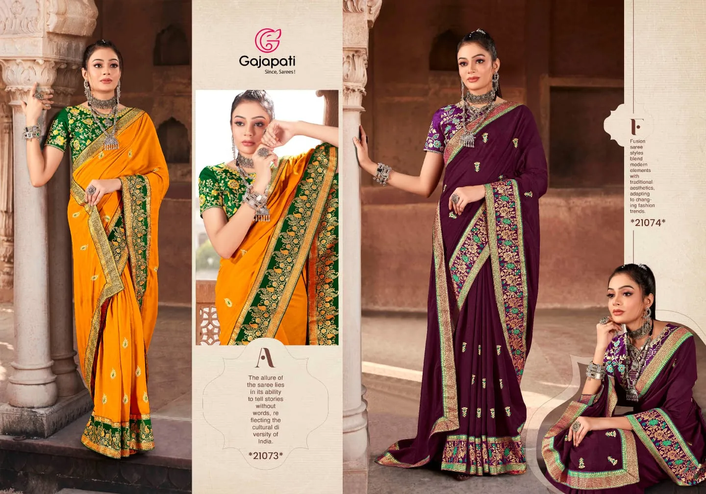 Designer Border Ethnic Saree With Worked Blouse Gajapati Madhurika - Image 2