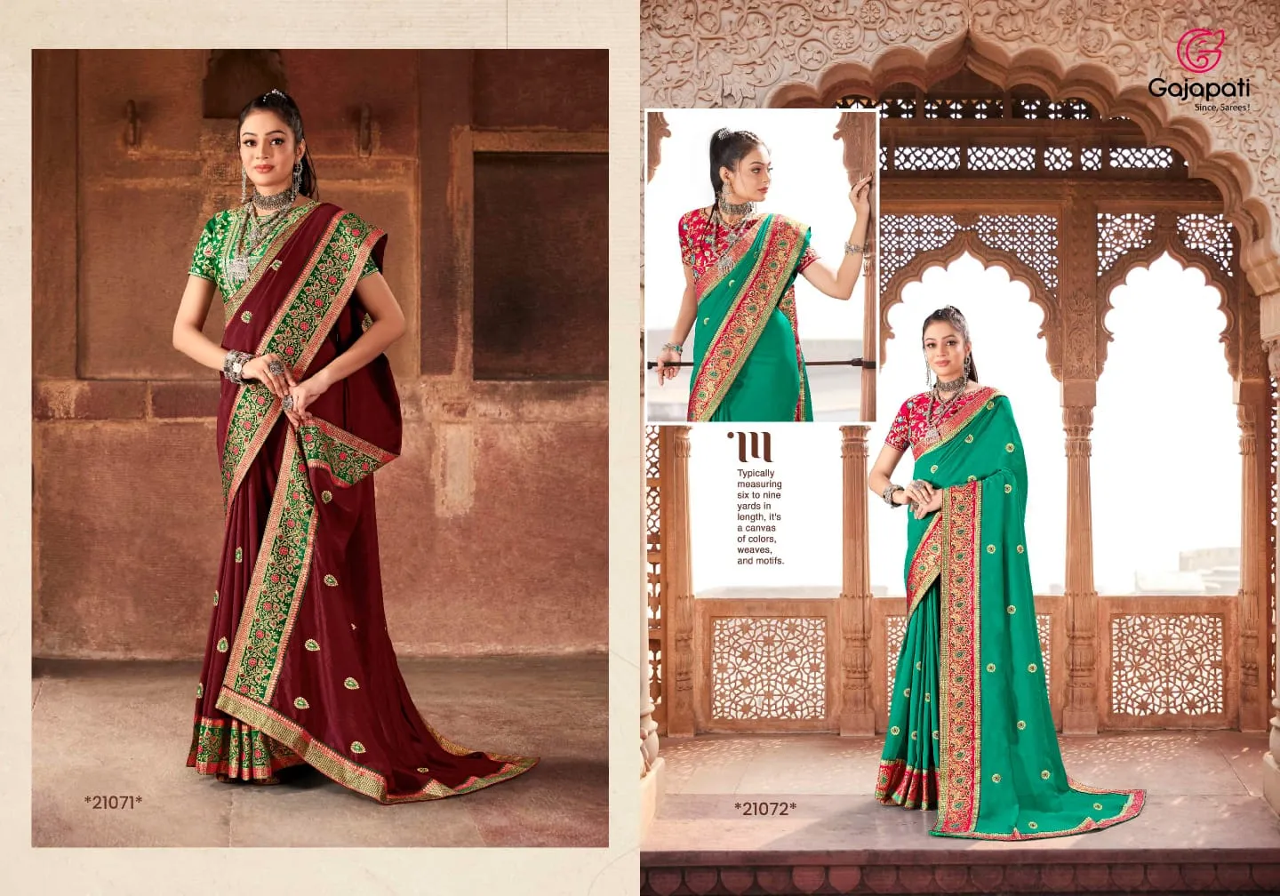 Designer Border Ethnic Saree With Worked Blouse Gajapati Madhurika - Image 4