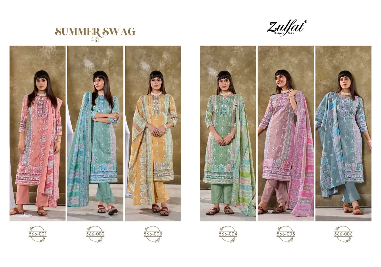 Designer Pakistani Style Printed Pure Cotton Salwar Suit - Image 2