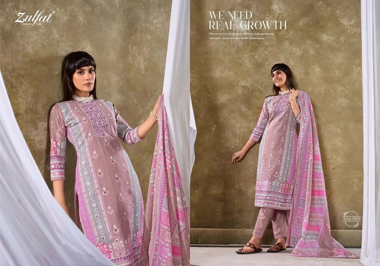 Designer Pakistani Style Printed Pure Cotton Salwar Suit - Image 5