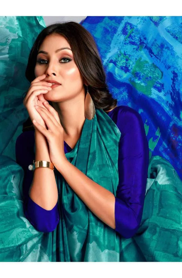 Designer Printed Crepe Silk Saree Sushma Euphoria