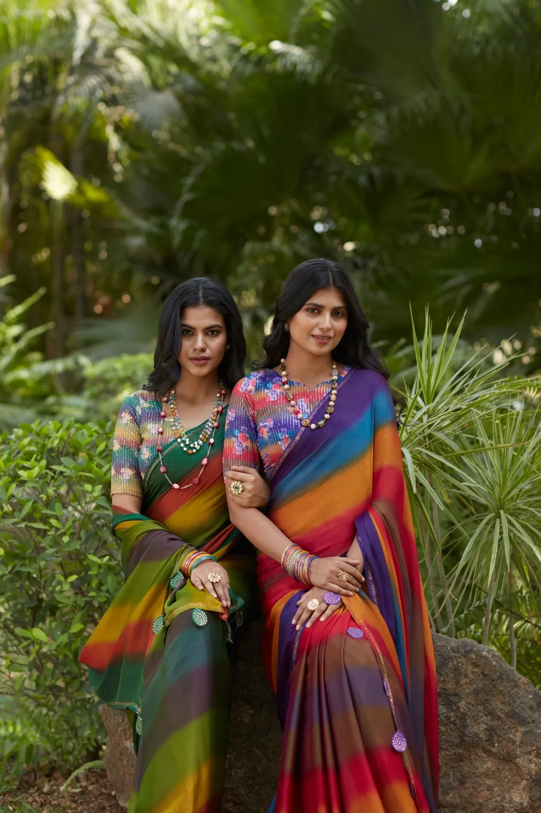 Designer Velvet Saree With Worked Blouse