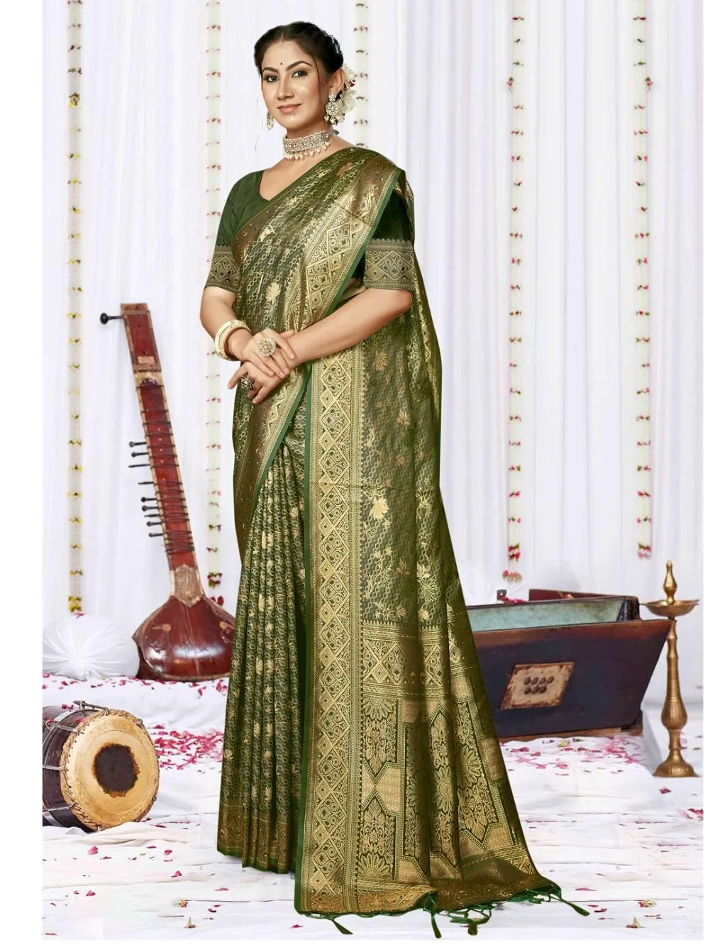 Diwali Wear Silk Saree Sagarika Satan - Image 2