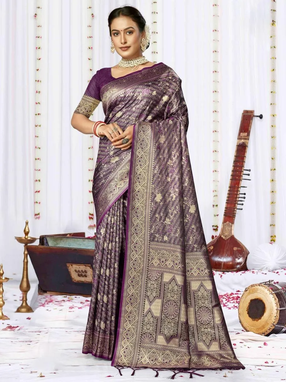 Diwali Wear Silk Saree Sagarika Satan - Image 3