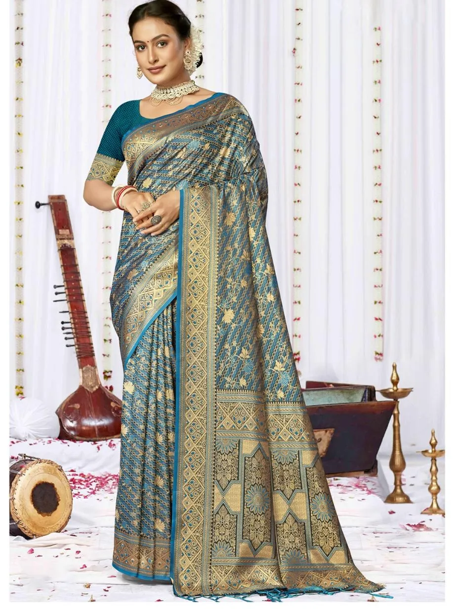 Diwali Wear Silk Saree Sagarika Satan - Image 5