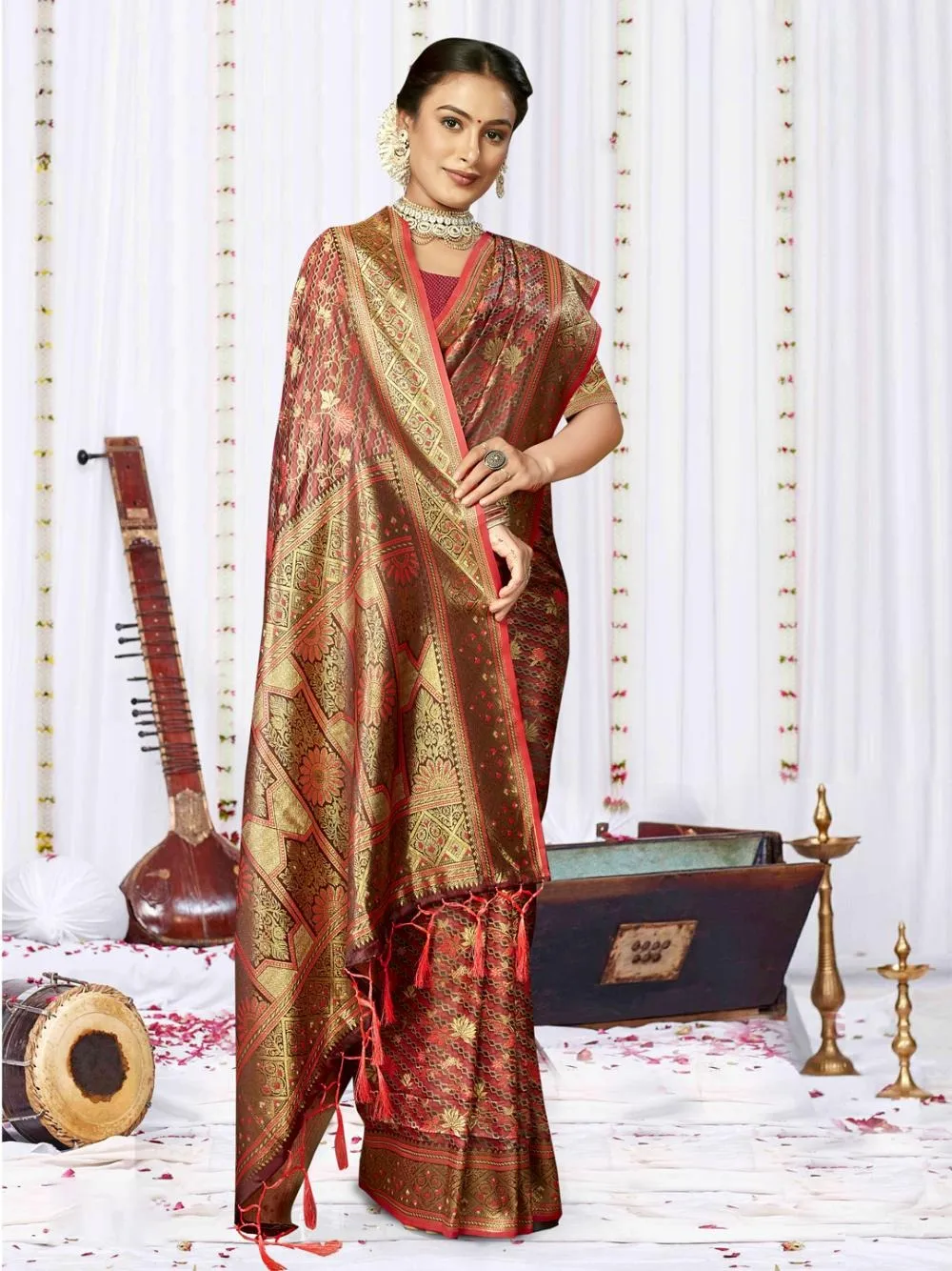 Diwali Wear Silk Saree Sagarika Satan - Image 7