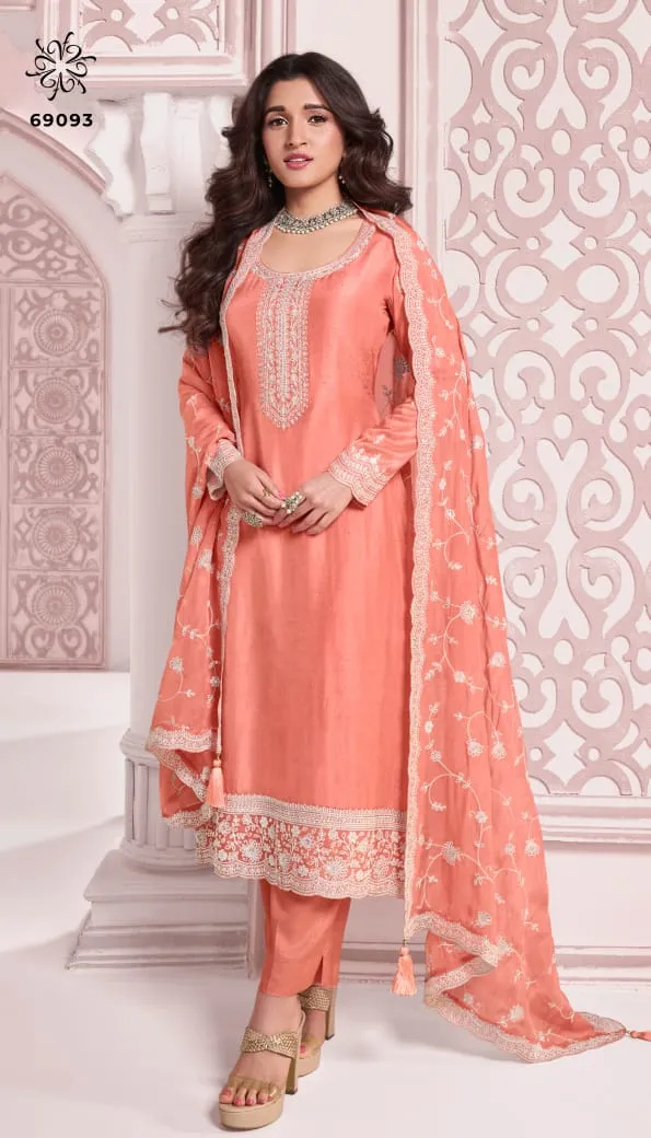 Dola With Embroidery Work Straight Ethnic Suit Kuleesh Kavya - Image 2