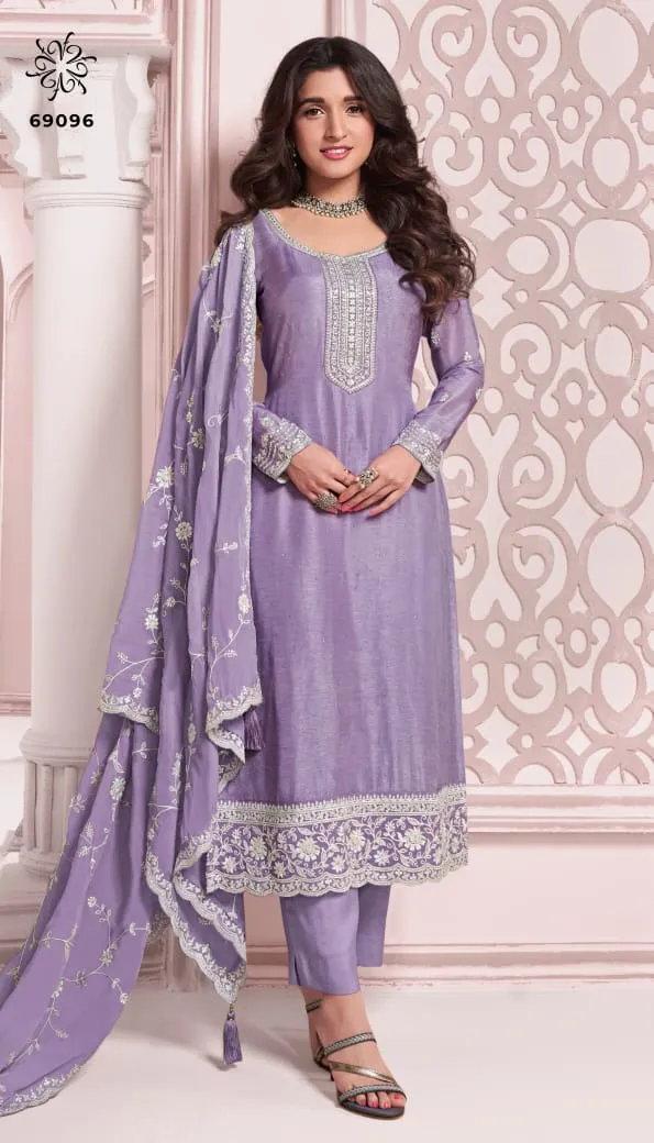 Dola With Embroidery Work Straight Ethnic Suit Kuleesh Kavya - Image 4