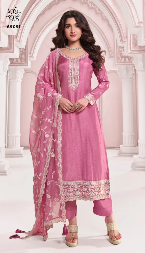 Dola With Embroidery Work Straight Ethnic Suit Kuleesh Kavya - Image 7