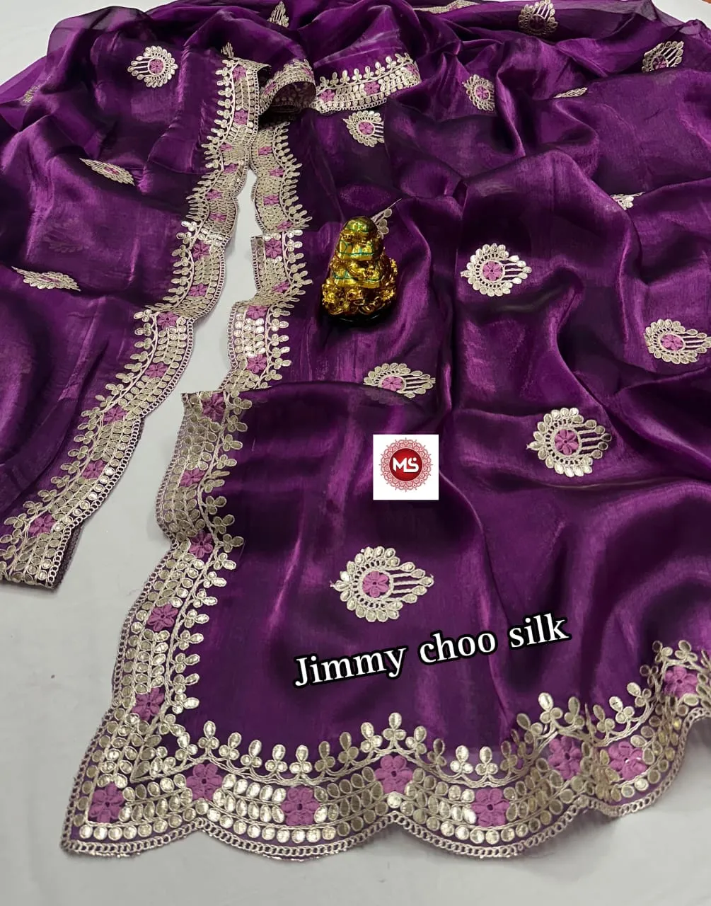 Exclusive Saree Jimmy Choo Gotapatti C.Pallu - Image 2