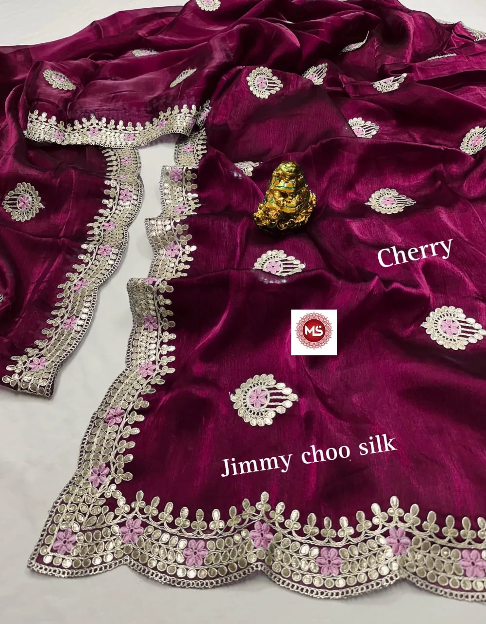 Exclusive Saree Jimmy Choo Gotapatti C.Pallu - Image 3