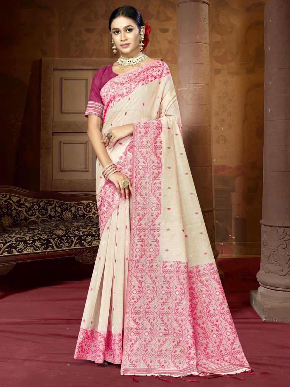 Fancy Cotton Sarees - Image 2