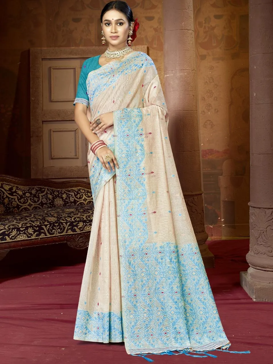 Fancy Cotton Sarees - Image 4