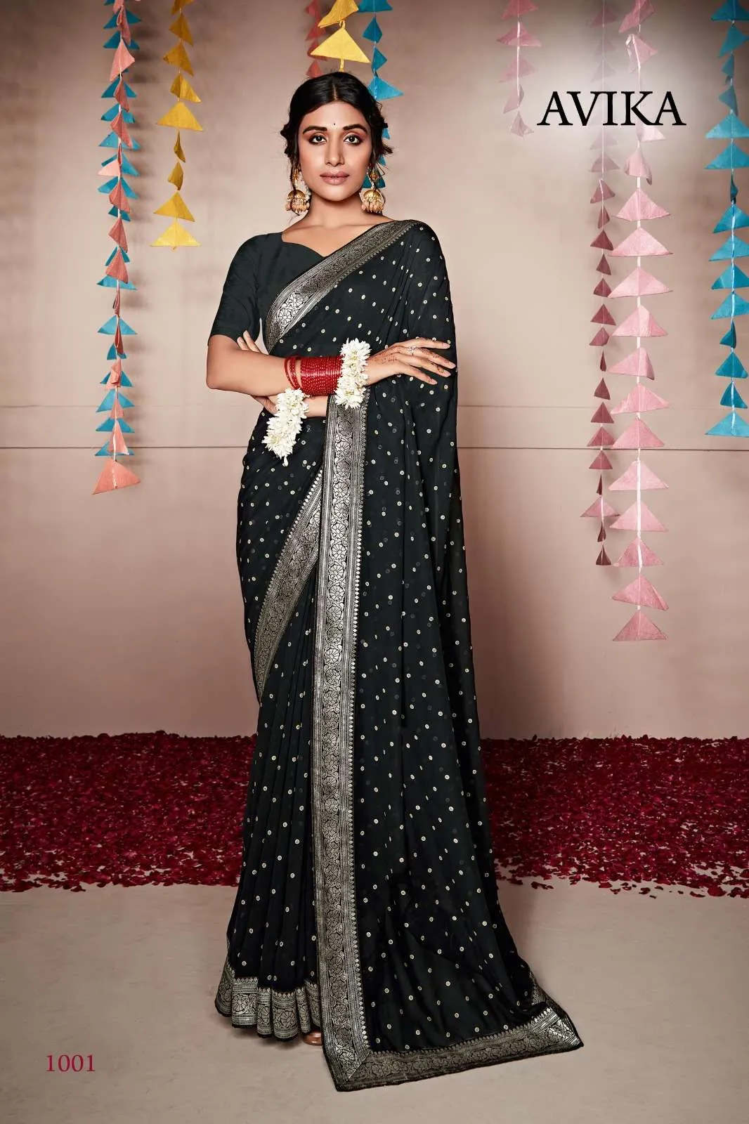 Festive Wear Border Saree Avika - Image 8