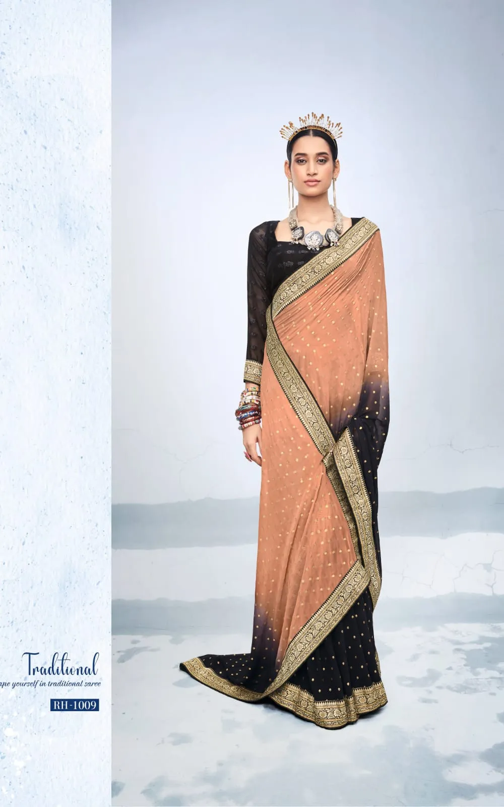 Festive Wear Border Saree Avika - Image 9