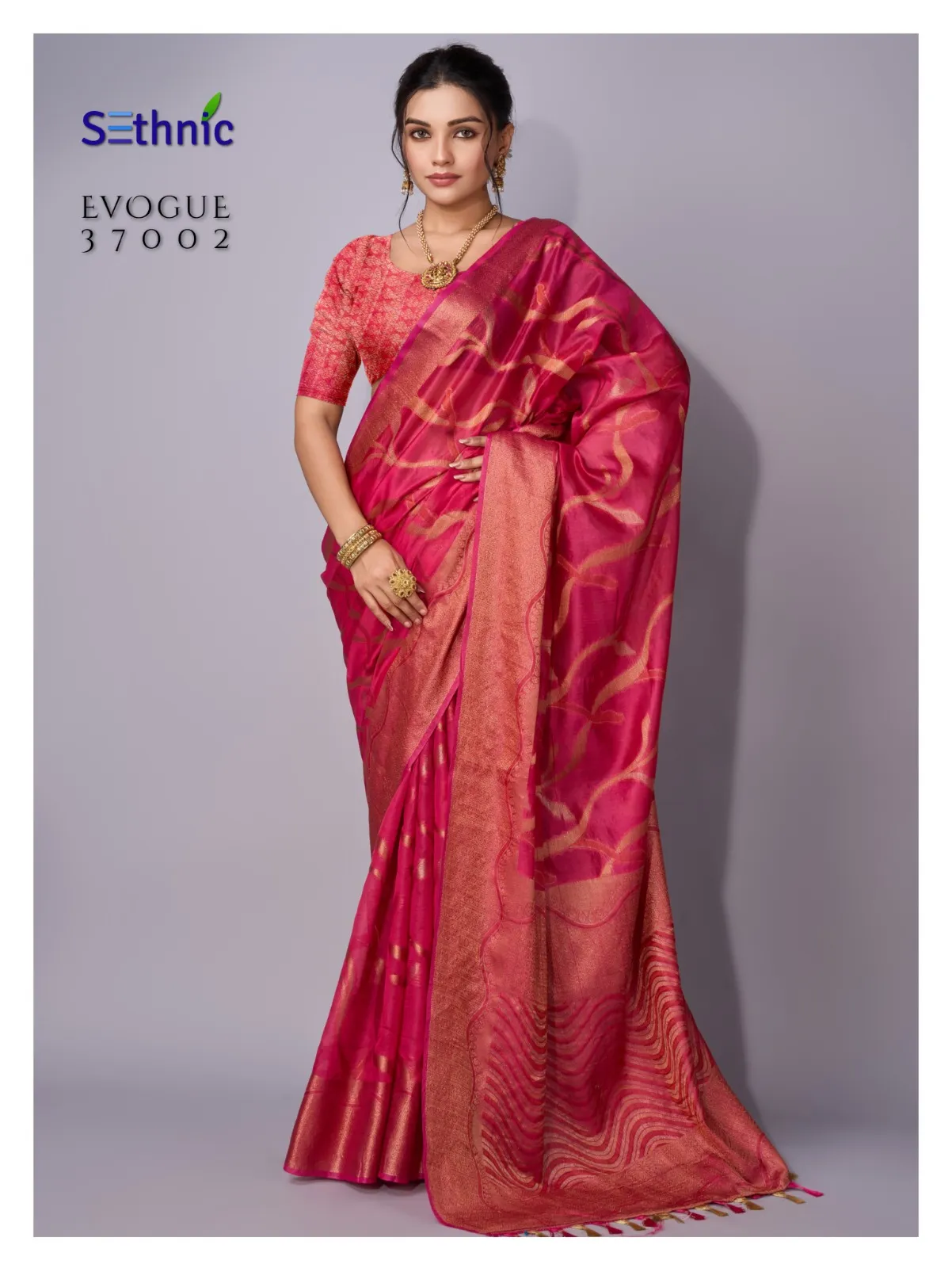 Festive Wear Organza Saree - Image 2