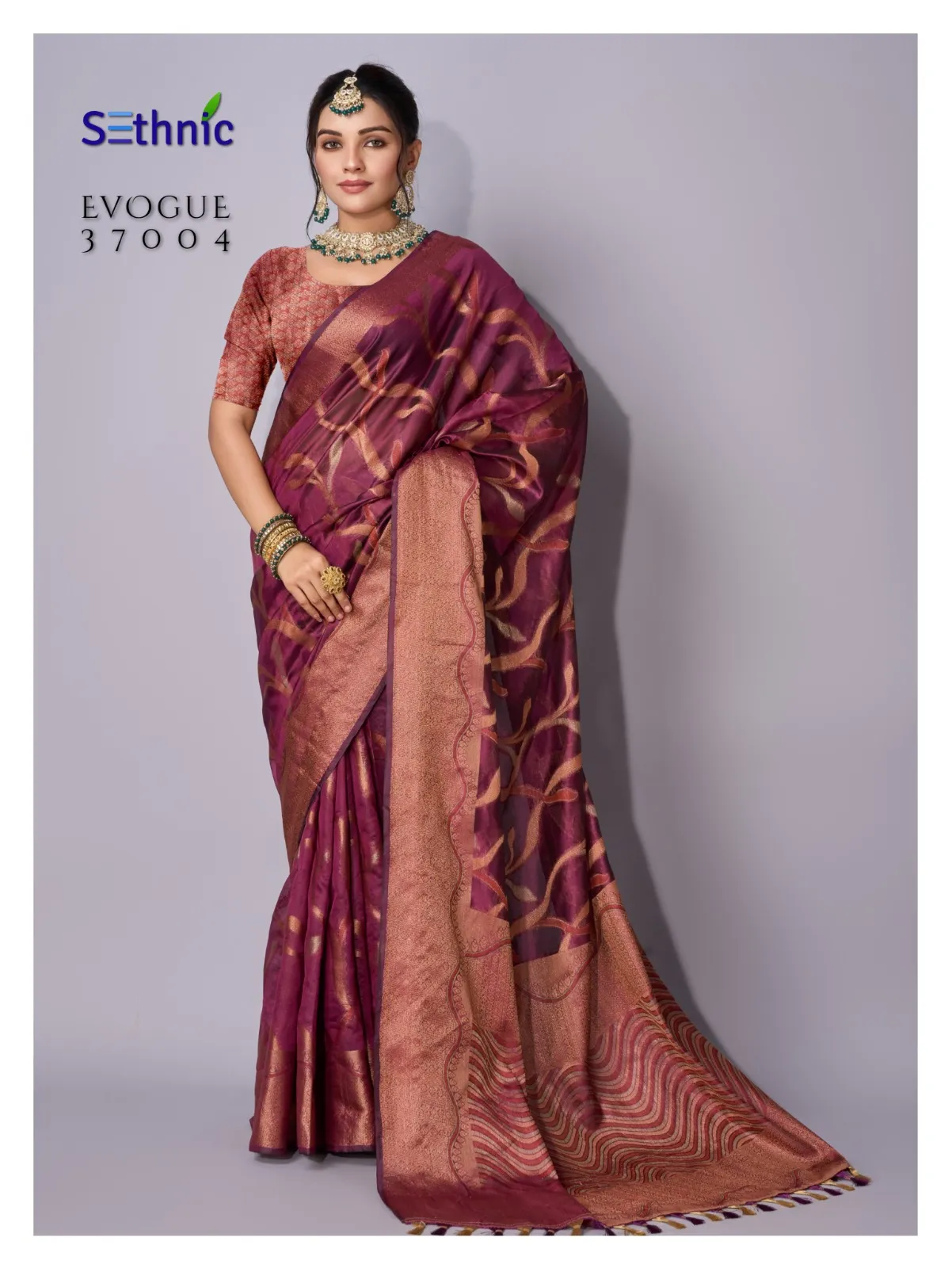 Festive Wear Organza Saree - Image 3