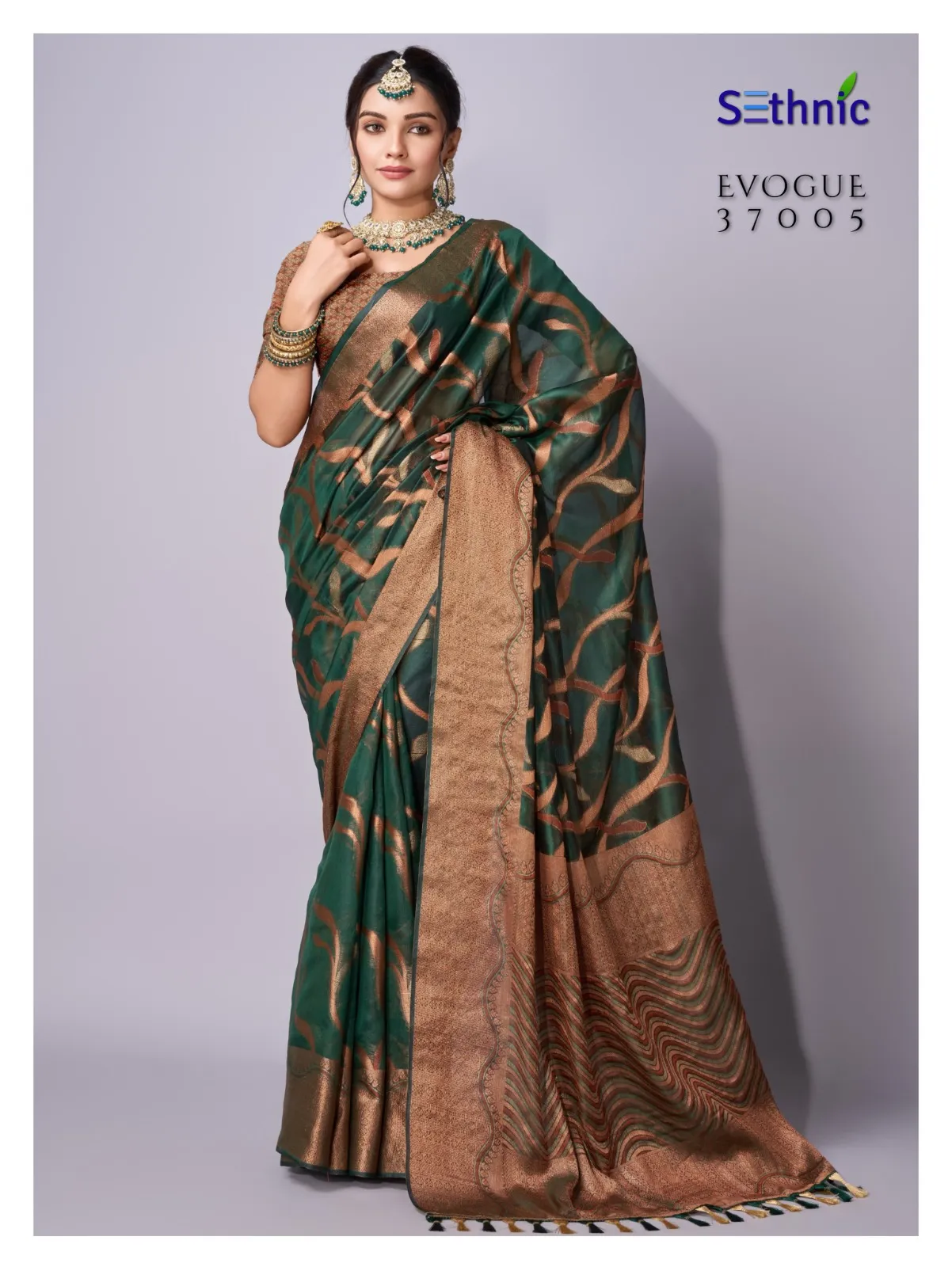 Festive Wear Organza Saree - Image 5