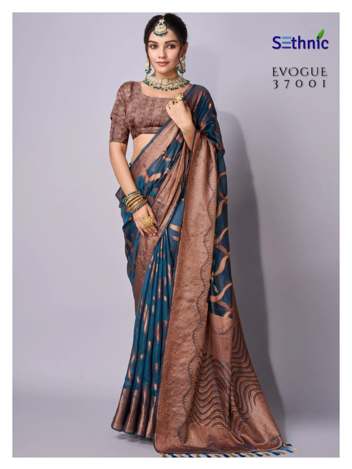 Festive Wear Organza Saree - Image 6