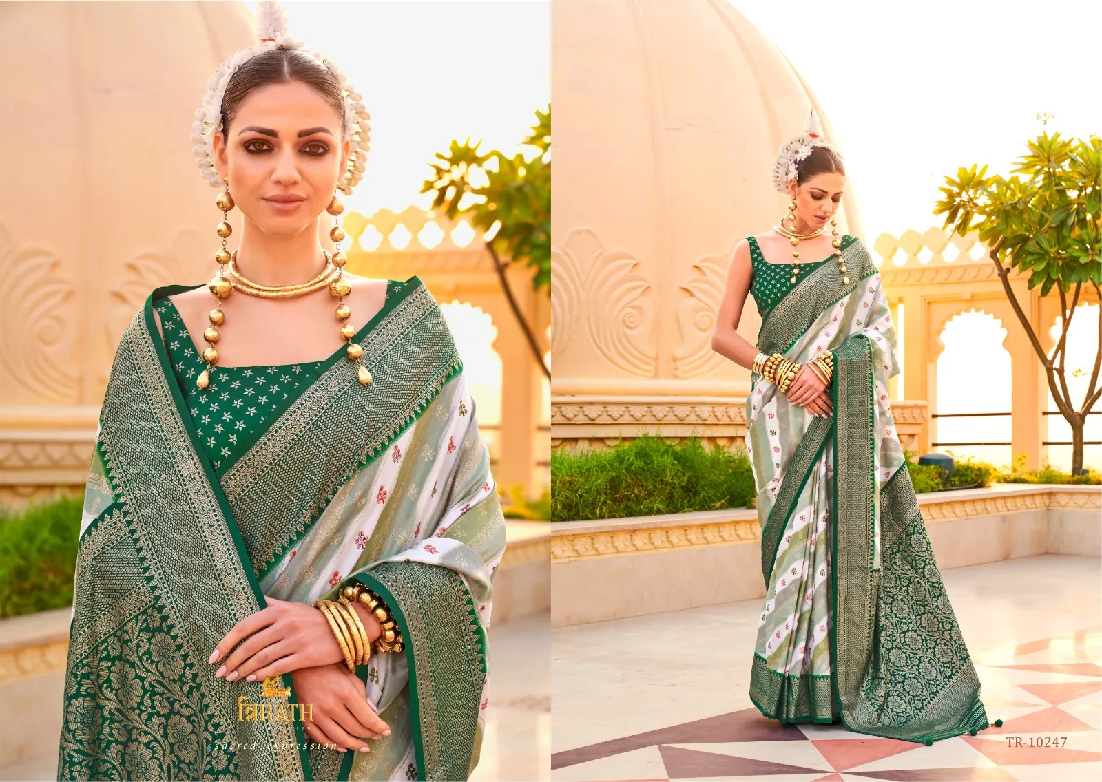Foil Printed Designer New Style Office Wear Saree - Image 2