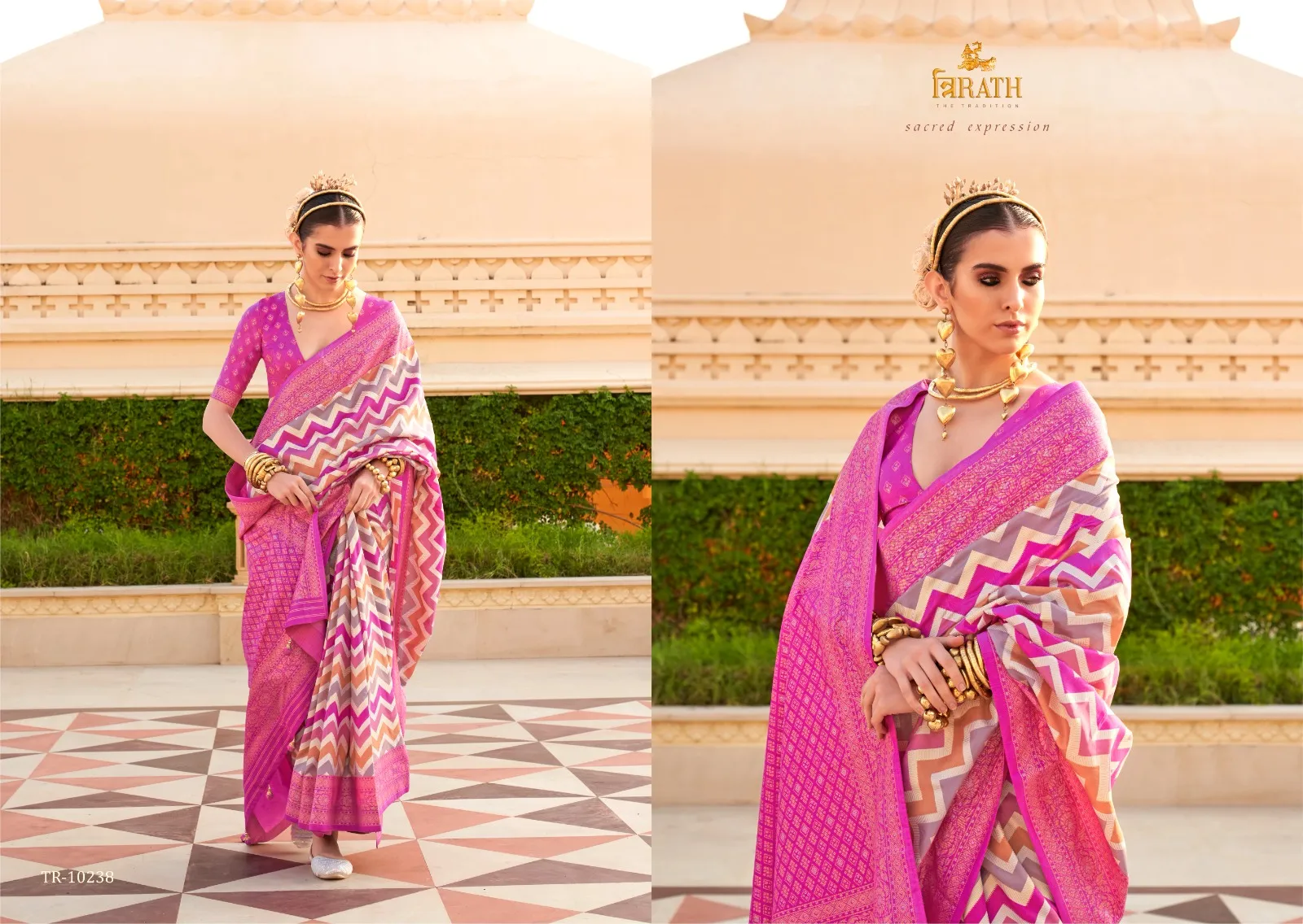 Foil Printed Designer New Style Office Wear Saree - Image 3