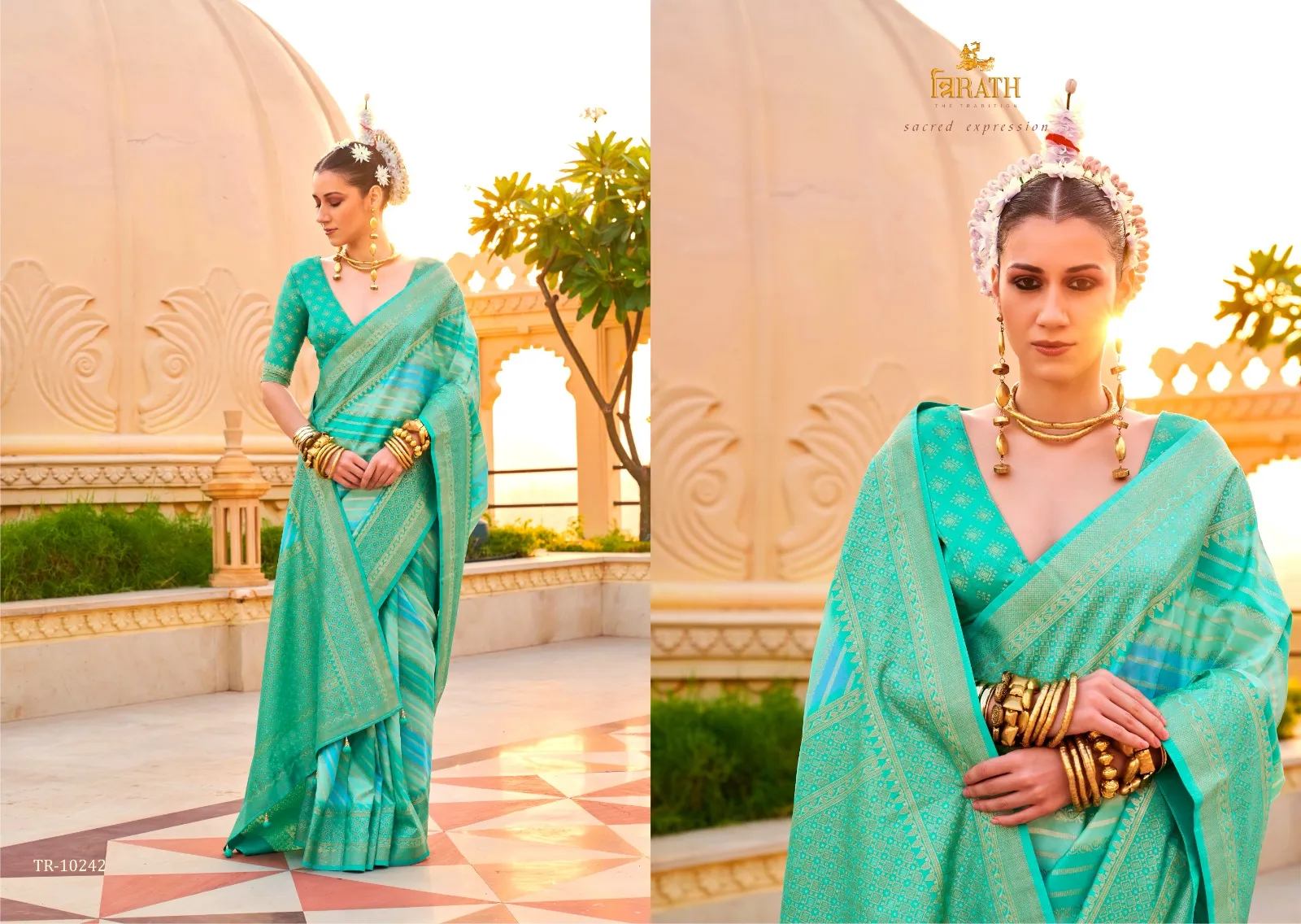 Foil Printed Designer New Style Office Wear Saree - Image 7