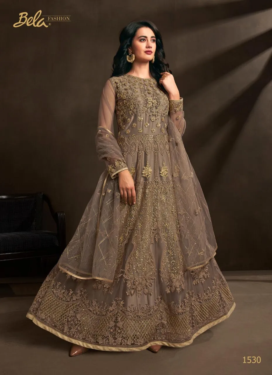 Heavy Embroidery Net With Sequins Work Ethnic Anarkali Suit - Image 2