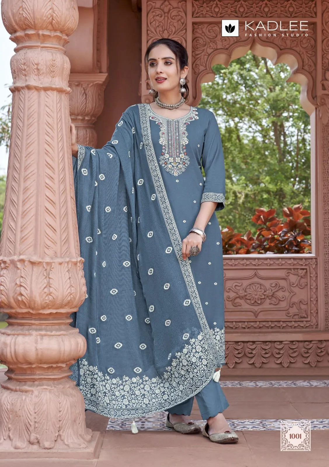 Kadlee Anmol Handwork Wholesale 3 Piece Kurti Set - Image 3