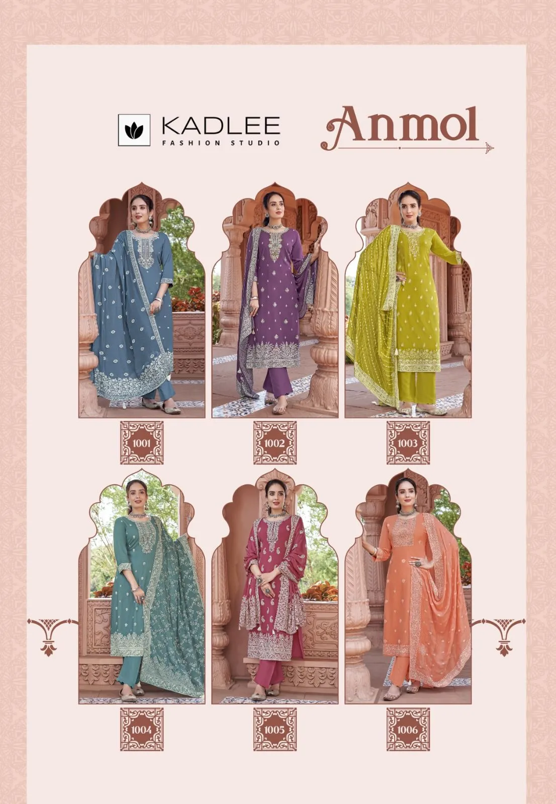 Kadlee Anmol Handwork Wholesale 3 Piece Kurti Set - Image 4