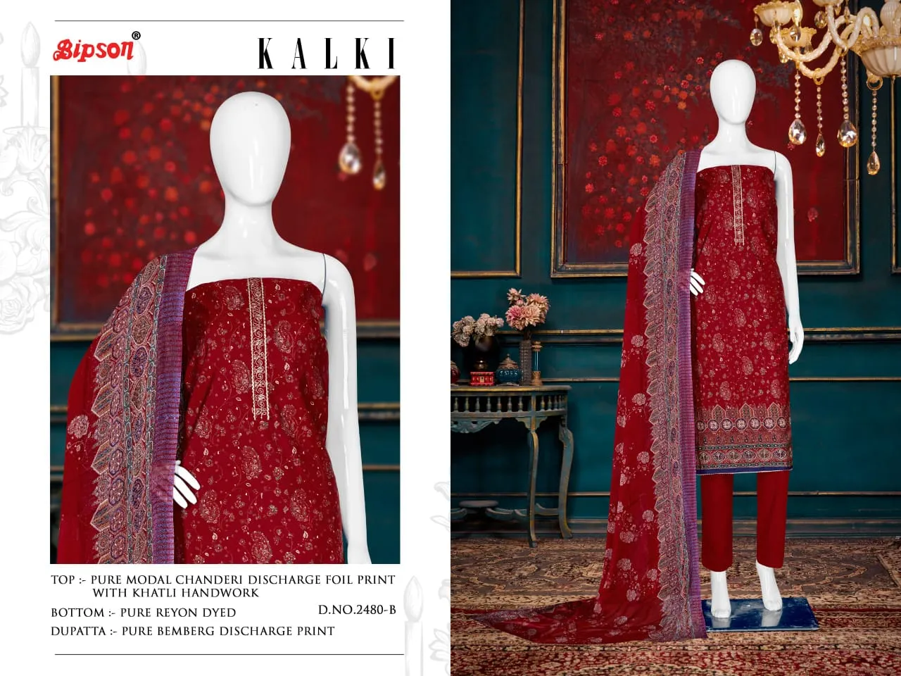 Khatli Work Designer Salwar Suit Bipson Kalki 2480 - Image 2