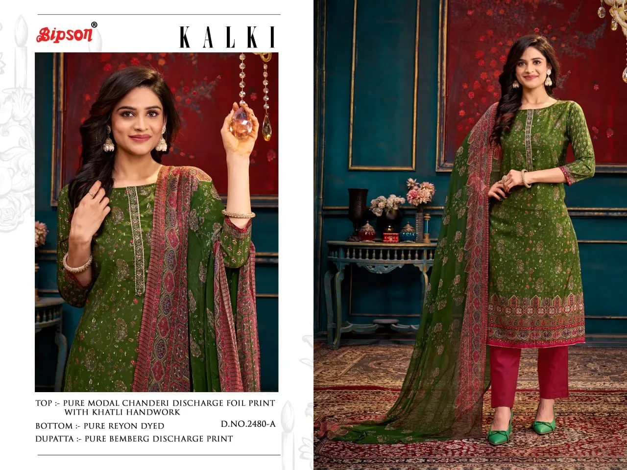Khatli Work Designer Salwar Suit Bipson Kalki 2480 - Image 3