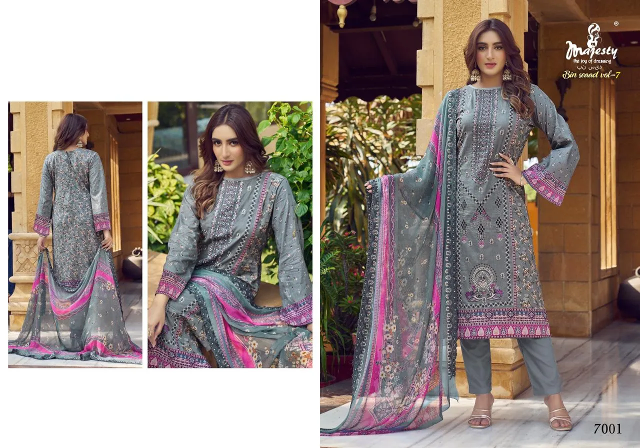Majesty Bin Seaad vol-6 Cotton Printed Salwar Suit - Image 4