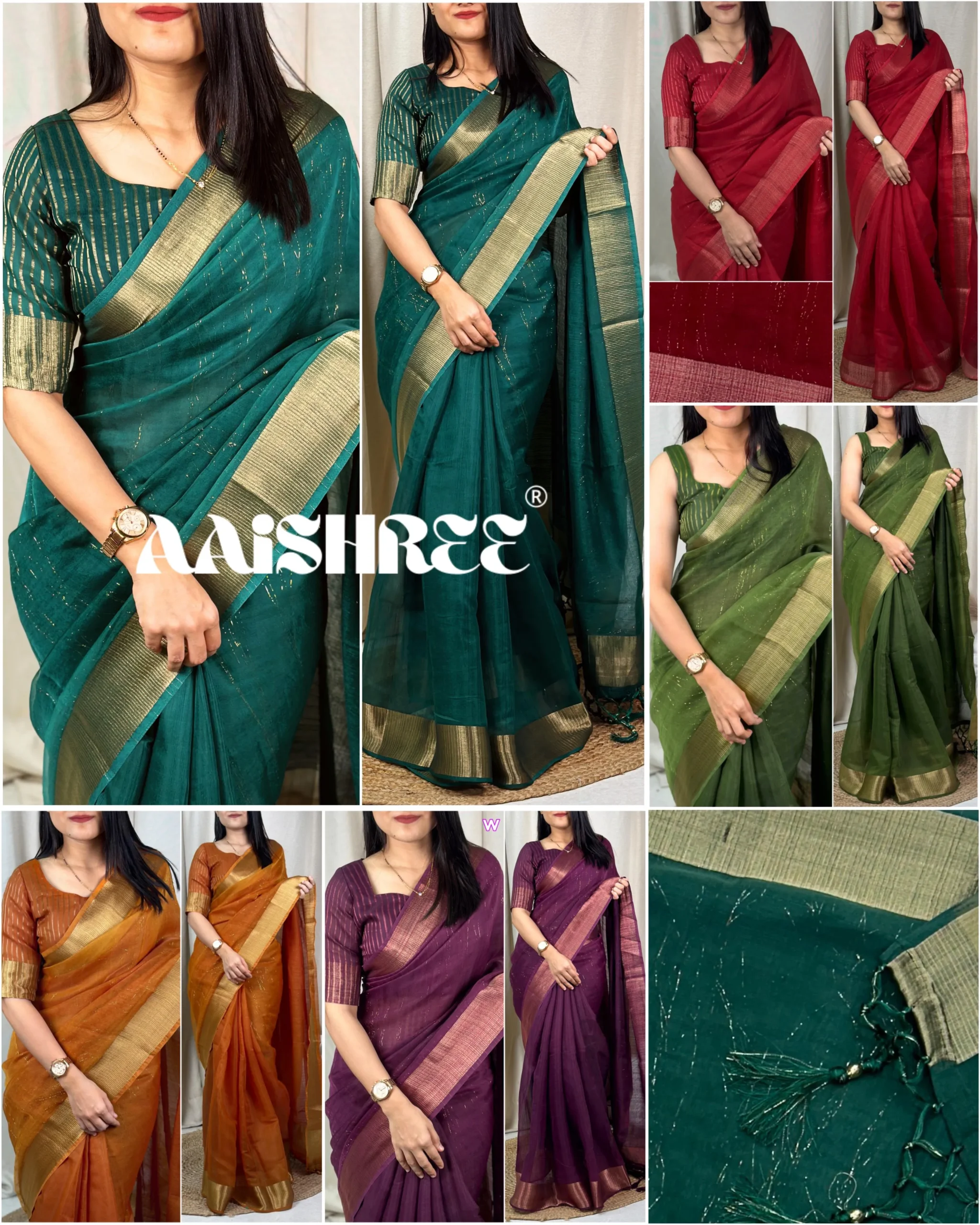 Modal Cotton With Weaving Border And Lurex Zari Festive Wear Ethnic Saree - Image 3