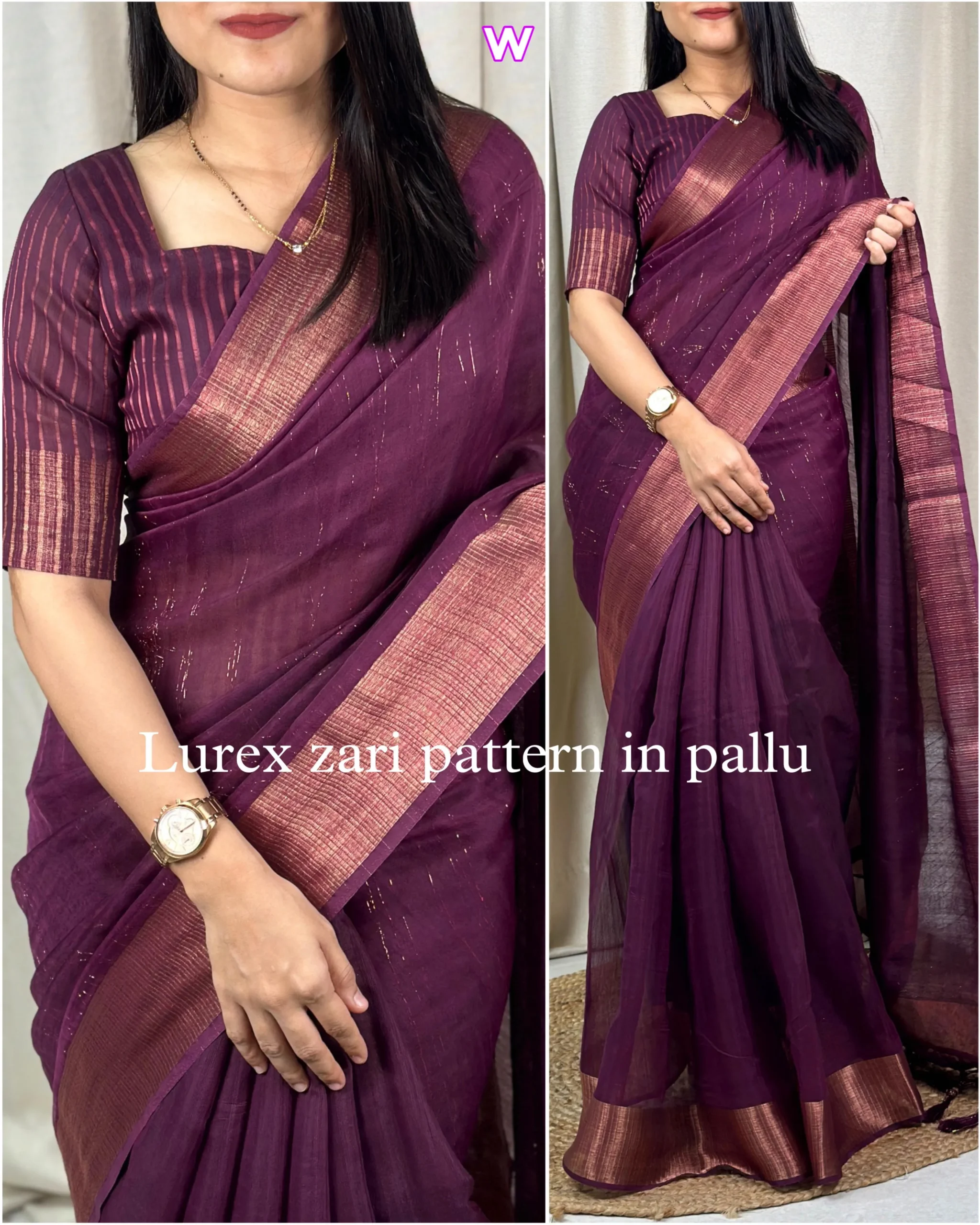 Modal Cotton With Weaving Border And Lurex Zari Festive Wear Ethnic Saree - Image 5