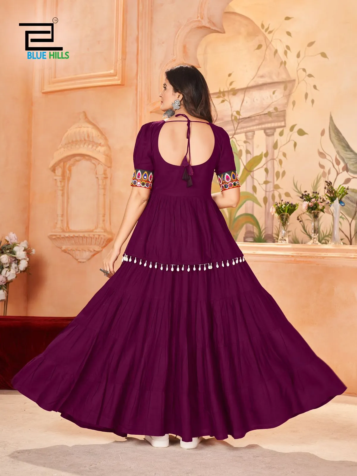 Navratri 2024 New Design Long Blouse And Skirt Chaniya Choli - Image 2