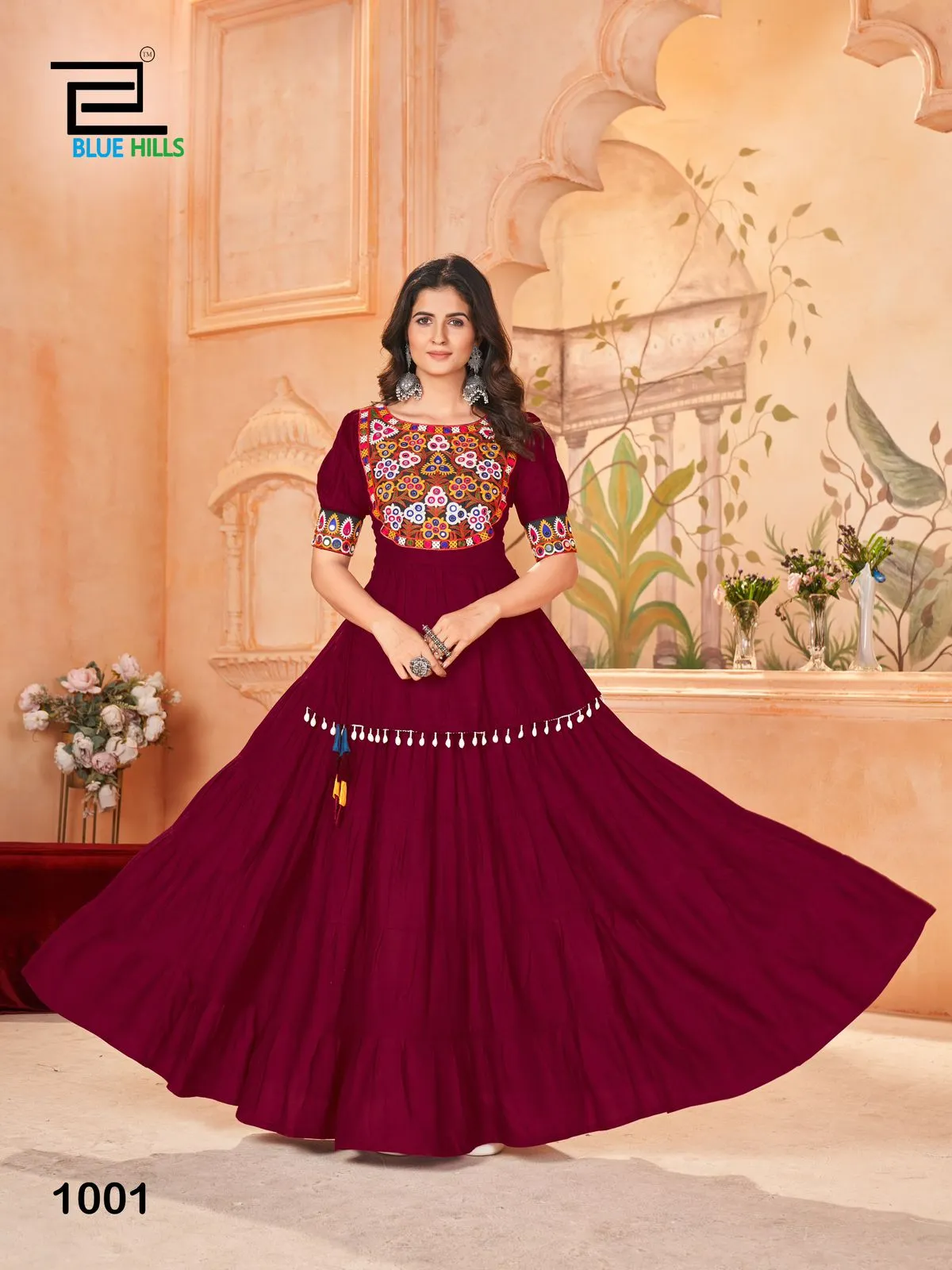 Navratri 2024 New Design Long Blouse And Skirt Chaniya Choli - Image 3
